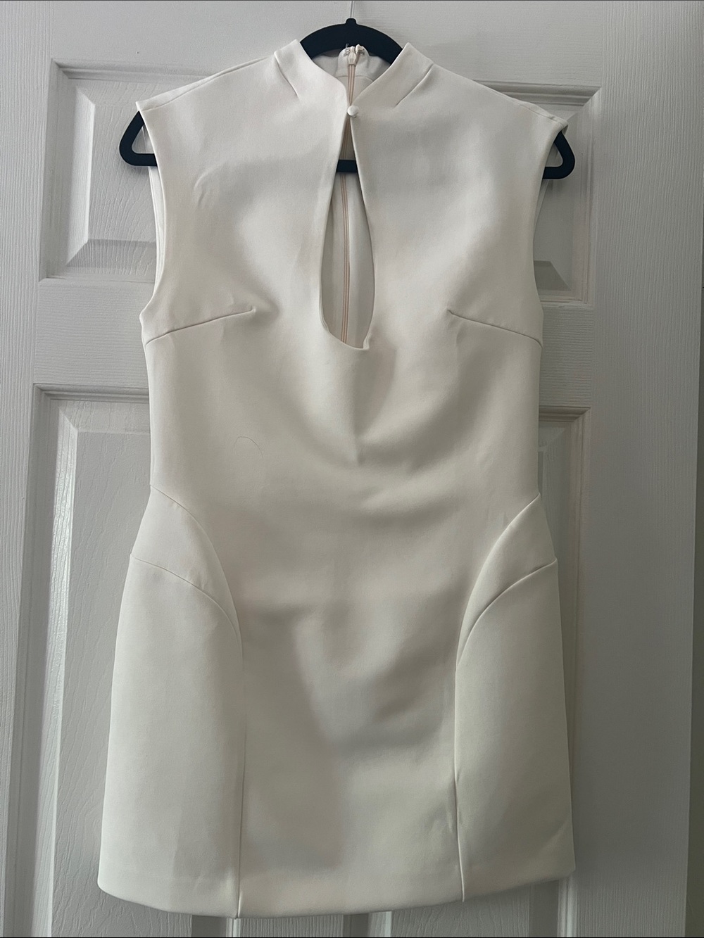 NWOT Zara Elegant White Cap-Sleeve Mini Dress